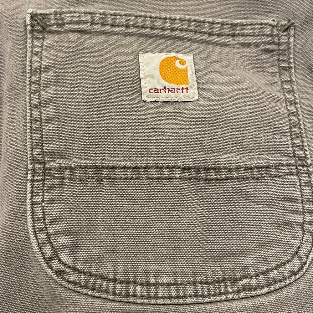 Carhartt light gray washed relaxed fit pants 34x34
